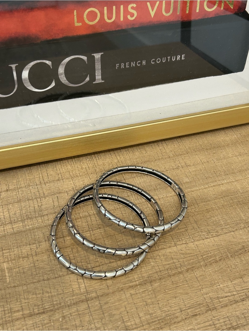 John Hardy set of three Kali bangles